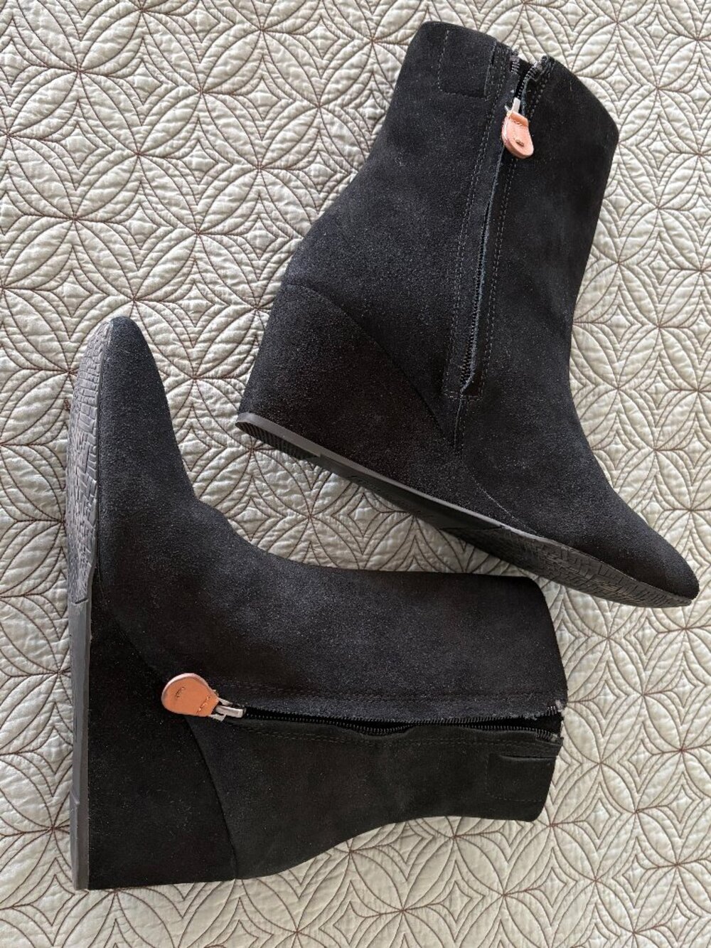 Gentle Soul black suede high ankle boots